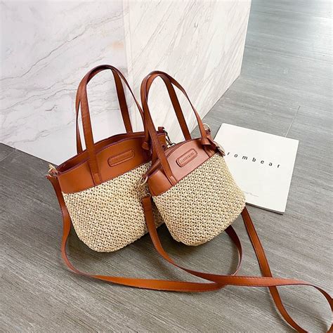 designer straw handbags